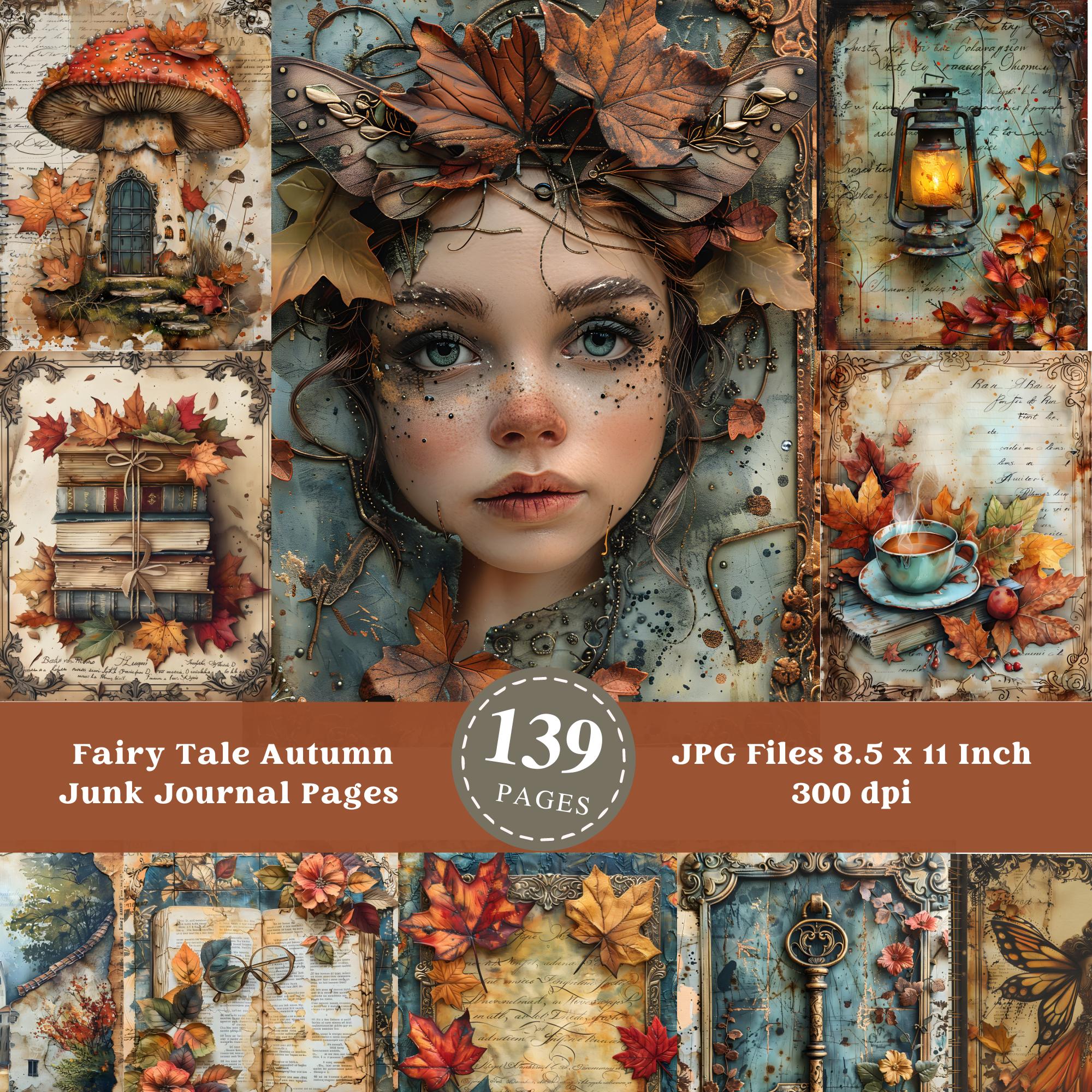 Autumn Fairy Tale Junk Journal Pages: Printable Collage Sheet (JPG ...