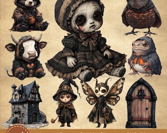 Horror Gothic Clipart: Creepy Dark Fantasy PNG Images (114 Files)