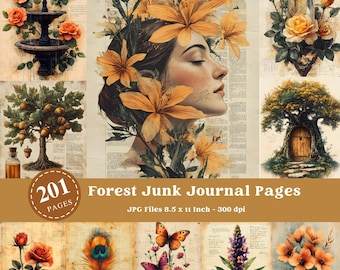 Pages du journal Forest Junk : Woodland Ephemera (téléchargement numérique)