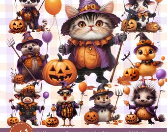 Halloween Animals Clipart, Funny PNG Images (161 Files)