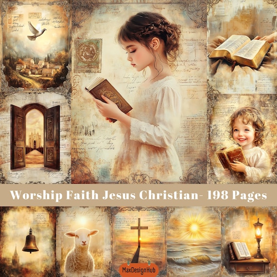 Christian Ephemera: Vintage Worship Images for Junk Journals (Digital Paper)