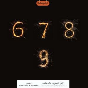 Sparks Alphabet Clipart: Glowing Letters PNG, Black Background (digital ...