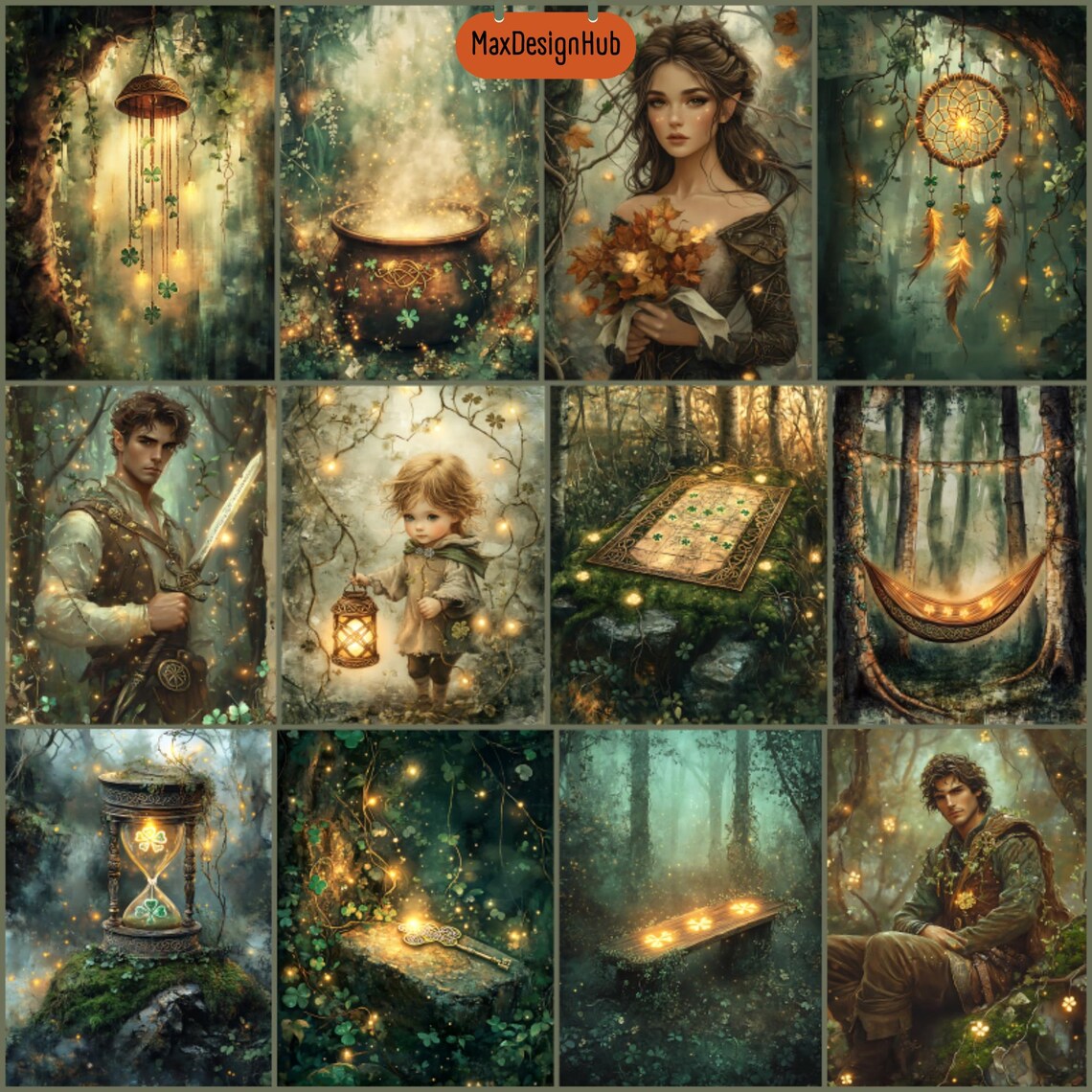 Enchanted Forest Junk Journal Pages: Magic Fantasy Ephemera (digital ...