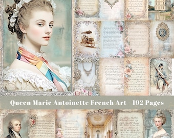 Marie Antoinette Junk Journal Pages: Rococo Ephemera (Digital Download)