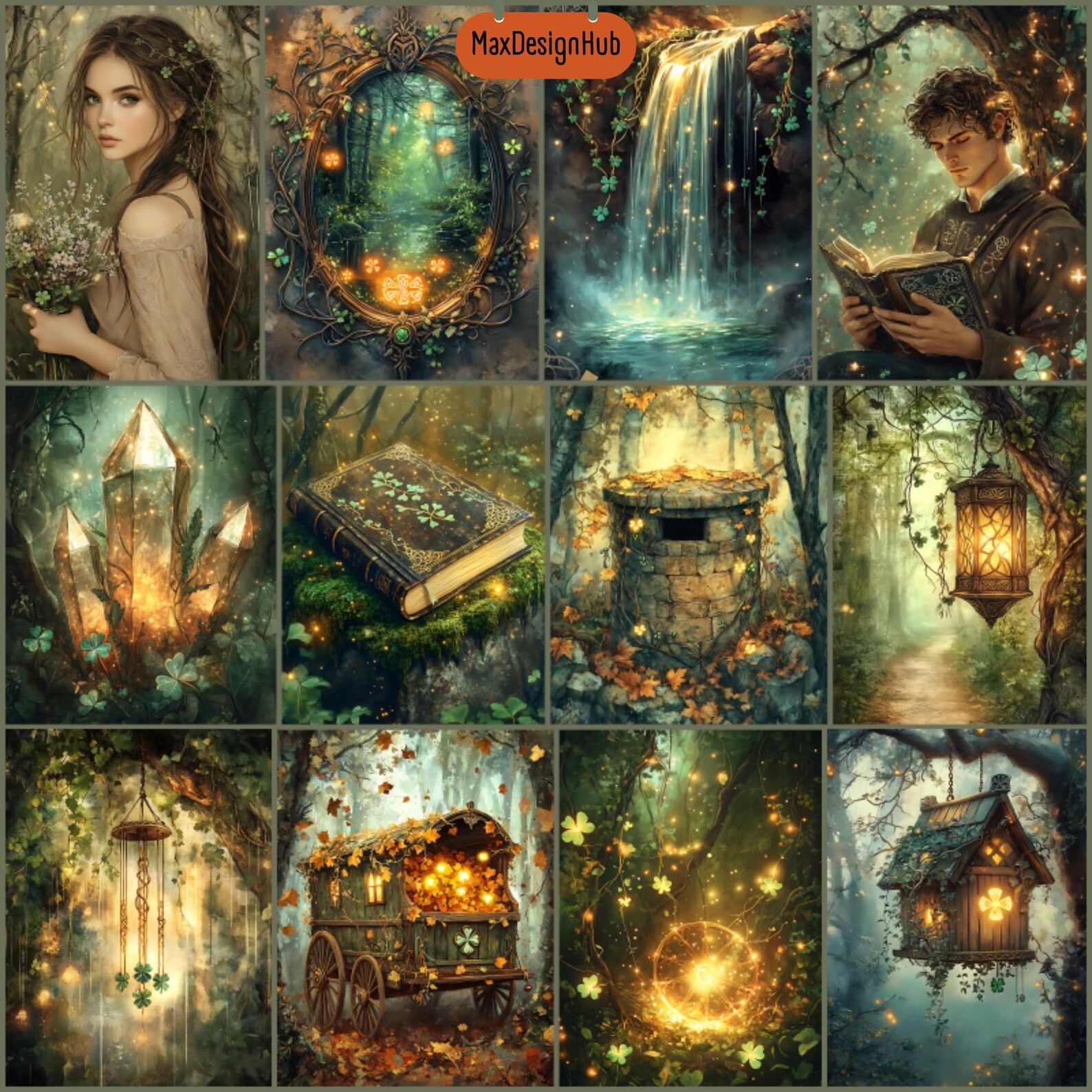 Enchanted Forest Junk Journal Pages: Magic Fantasy Ephemera (digital ...