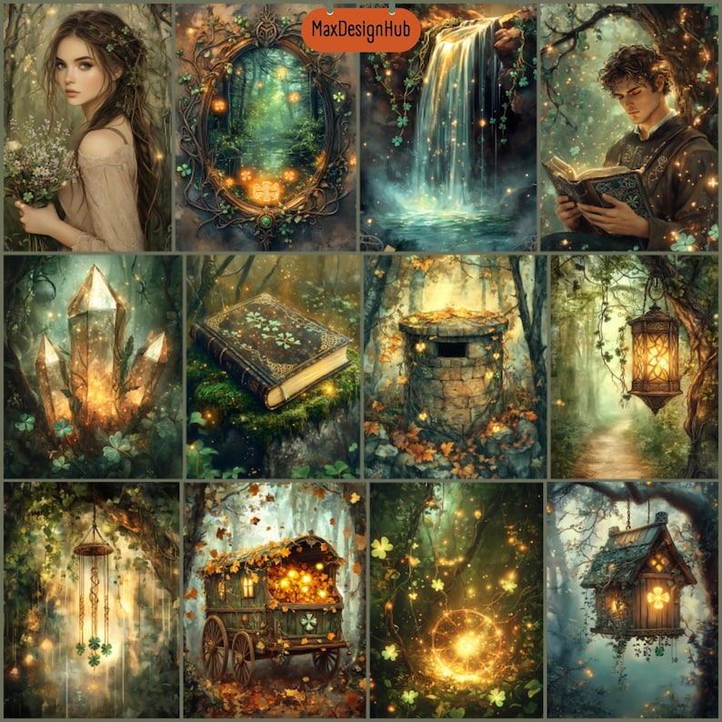 Enchanted Forest Junk Journal Pages: Magic Fantasy Ephemera (digital ...