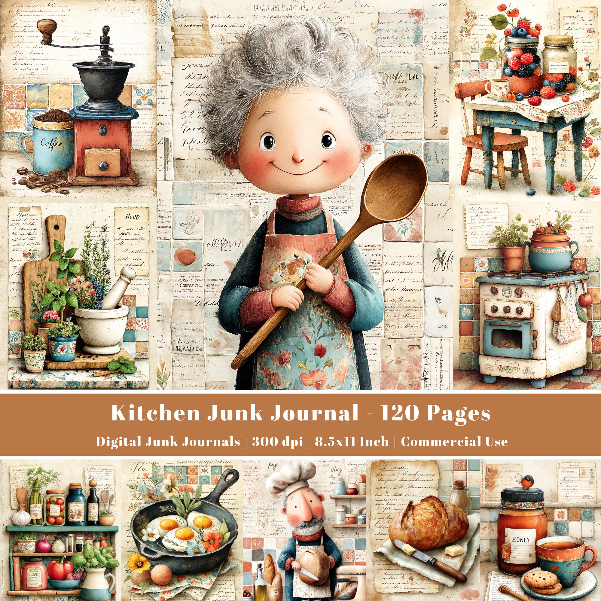 Kitchen Junk Journal Pages, Vintage Recipe Ephemera, Retro Cooking ...