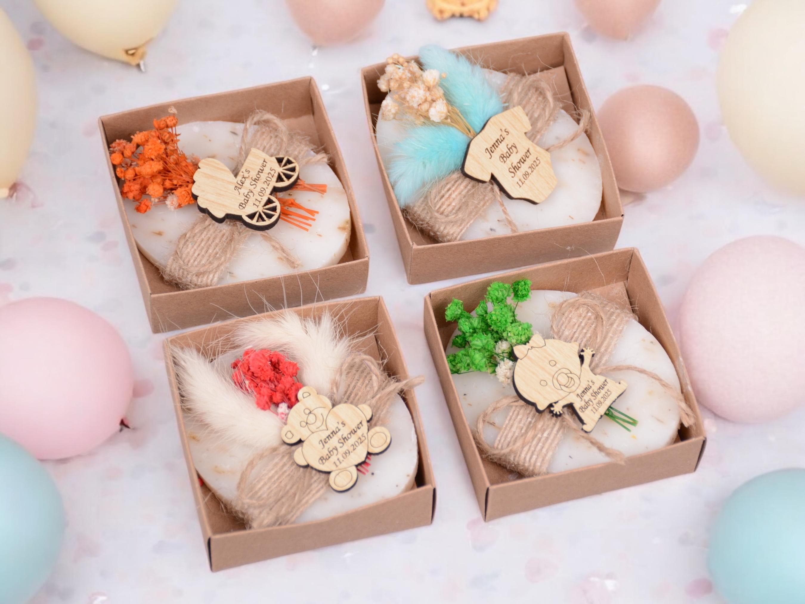 50 PCS Custom Bulk Bridal Shower Soap Favors, Bulk Wedding Favors, Rustic & Unique Bridal Shower Favors, Custom Party Guest Soap Favors