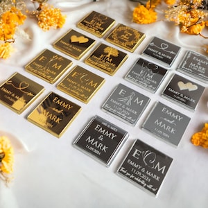 Bridal Shower Chocolate Favors, Wedding Favors, Engagement Chocolate, Wedding Chocolate, Luxury Chocolate, Personalized Chocolate Favors