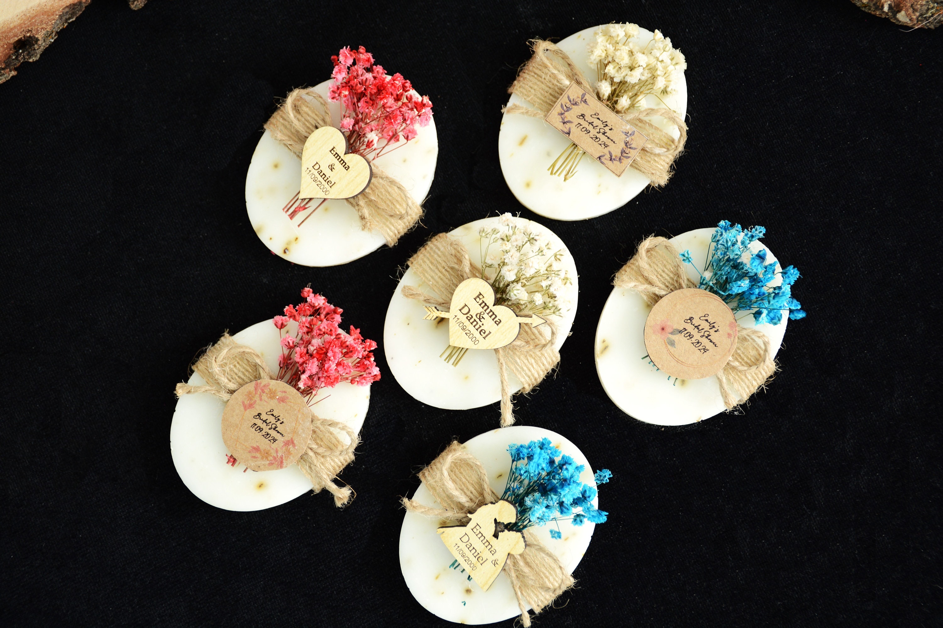 50 PCS Custom Bulk Bridal Shower Soap Favors, Bulk Wedding Favors, Rustic & Unique Bridal Shower Favors, Custom Party Guest Soap Favors