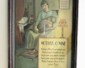 MADRE MÍA Dulce lema vintage enmarcado "De tu hijo"