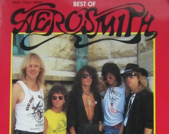 BEST OF AEROSMITH  Sheet Music Piano Vocal Guitar Songbook 1990s Hard Rock