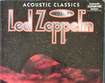 LED ZEPPELIN Acoustic Classics TAB Edition Guitar Songbook Sheet Music c.1995