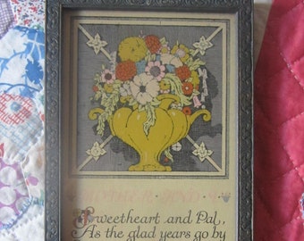 MOTHER And PAL Framed 1926 Motto Poem