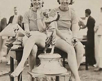 GOLF TOURNAMENT HOSTESSES Trophy Time 1930s/40s Photograph