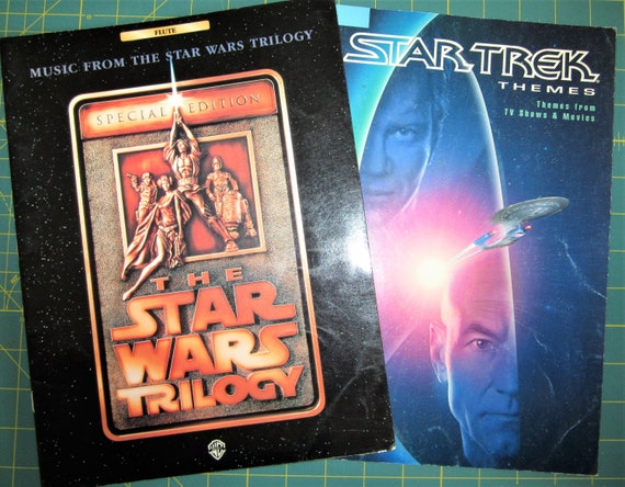 Flute Sheet Songbook Music Star Trek Themes Star Wars Trilogy Both Books - 