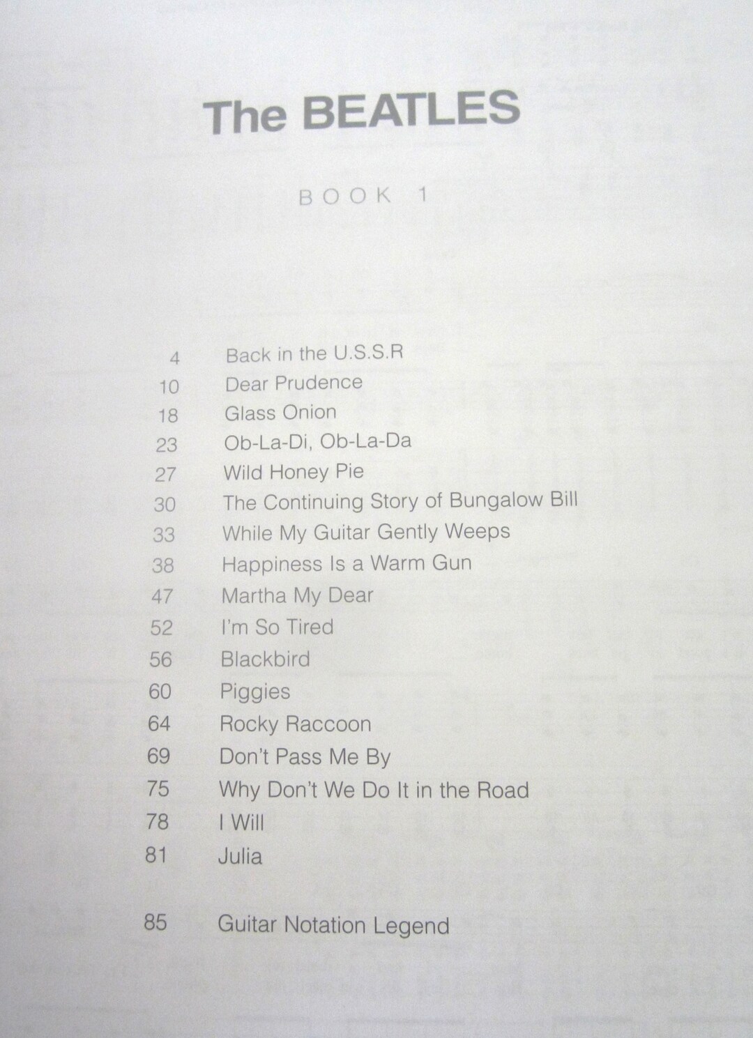 THE BEATLES Book 1 Notes and Tablature White Cover Songbook Sheet Music ...