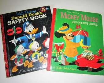 Mickey Mouse Book & Donald Duck Mickey Mouse Club Book VINTAGE 1950s