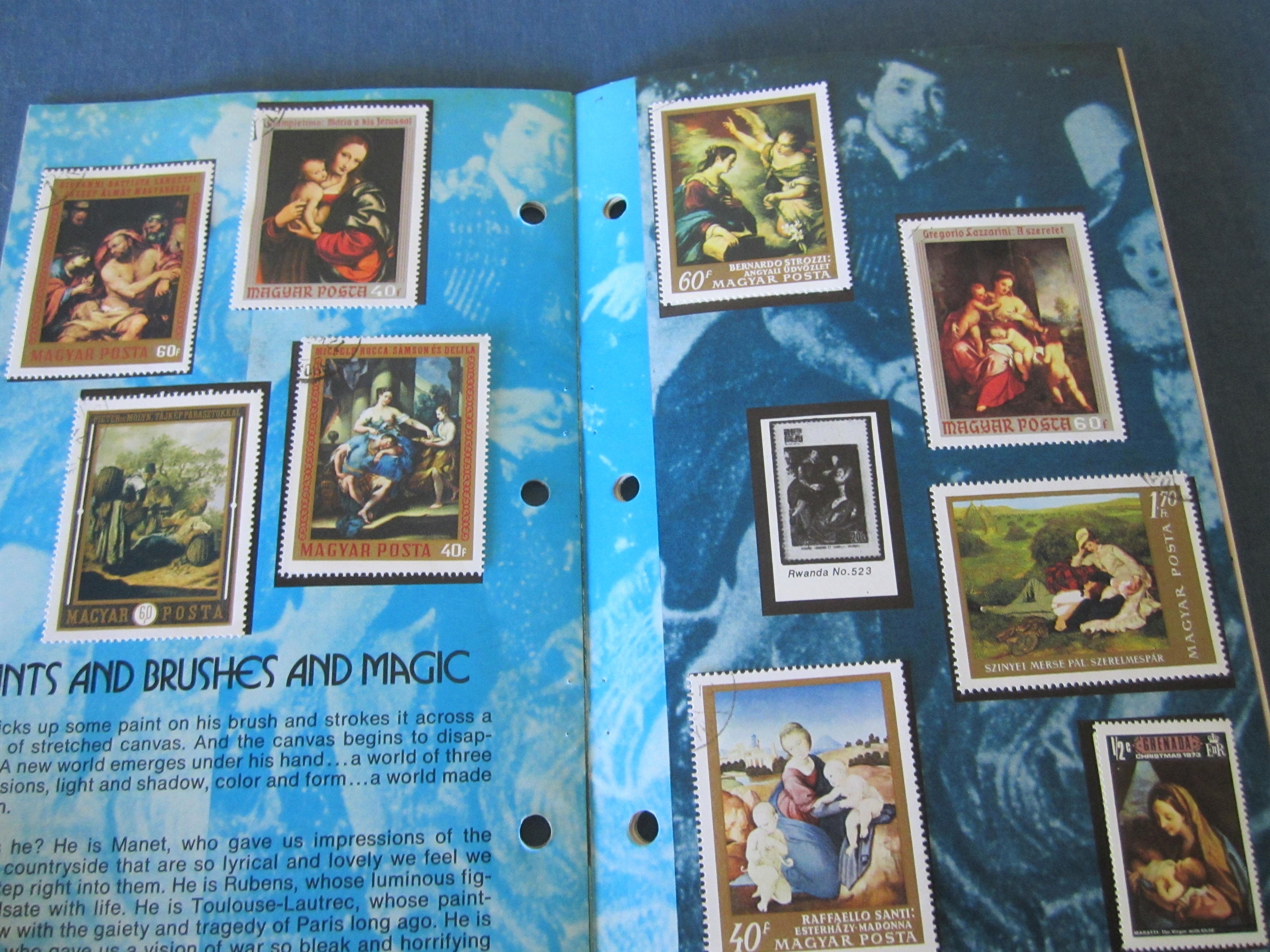 MASTERWORKS Stamp Album C.1974 Great Painters Scuptures Etsy