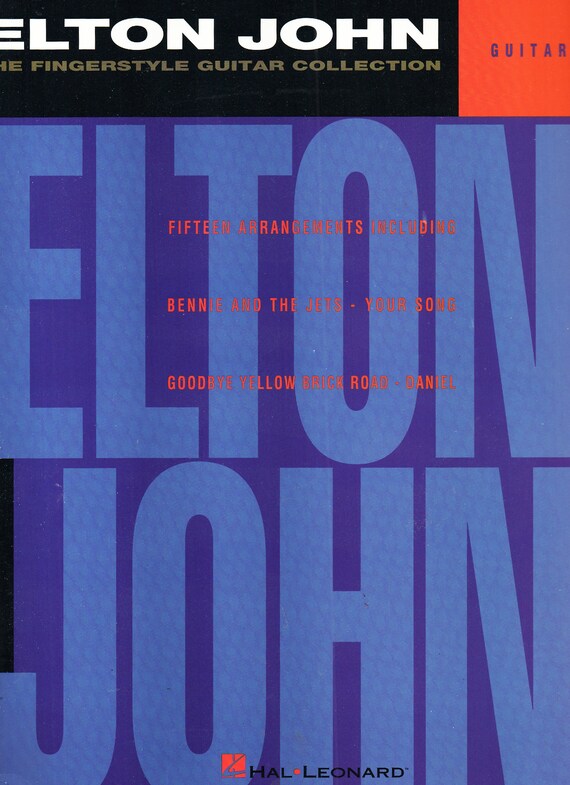 ELTON JOHN Songbook Sheet Music Fingerstyle Guitar Collection Etsy