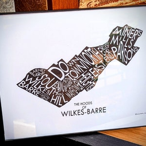 The Neighborhoods of Wilkes-Barre Pennsylvania Print