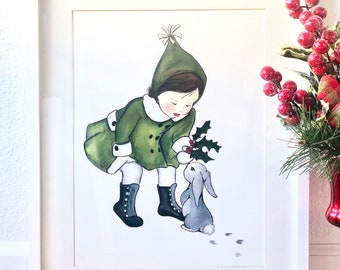 Winter Bunny Fine Art Print