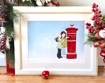 Christmas Post Art Print