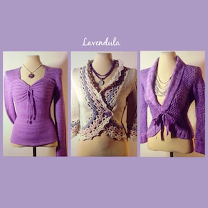 Lavendula Ebook- 3 Knitting patterns PDF sweaters