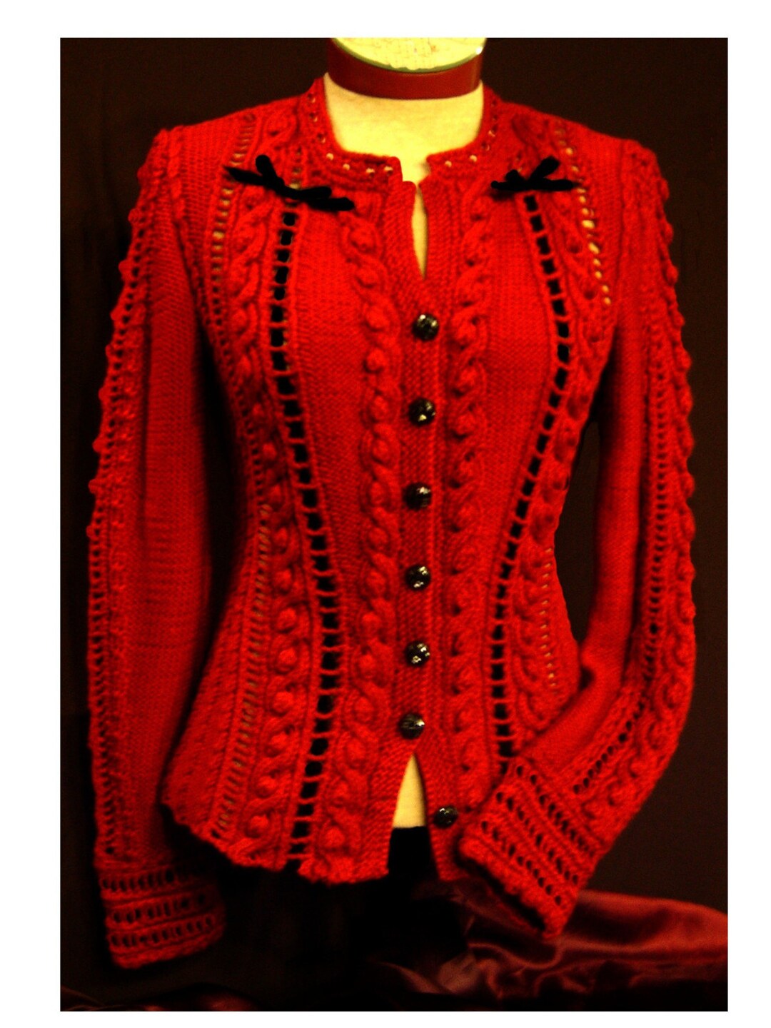 Knitting Pattern-ruby Cardigan - Etsy