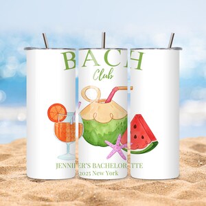 Personalized Bachelorette Party Tumbler, Girls Trip Tumblers, Bachelorette Party Favors, Bach Club, Beach Vacation Tumblers, Birthday Gifts