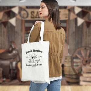 Last Rodeo Bachelorette Tote Bag, Western Bachelorette Party Tote Bag, Last Disco Cowgirl Party, Country Wedding Tote, Bridal Party Gift Bag