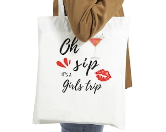 Girls Trip Cotton Tote Bag, Cruise Vacation Gift