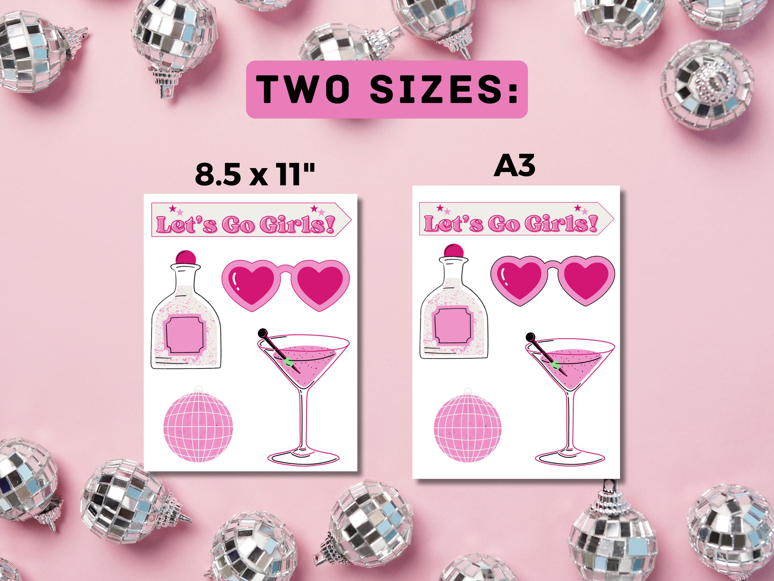 Printable Disco Cowgirl Photo Booth Props, Let's Go Girls Photo Booth ...