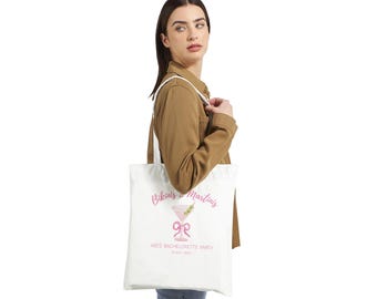 Bikinis & Martinis Tote Bag, Coastal Beach Bach, Martini Bachelorette, Martini Tote, Custom Pool Bachelorette Party Tote, Bride Wedding Tote