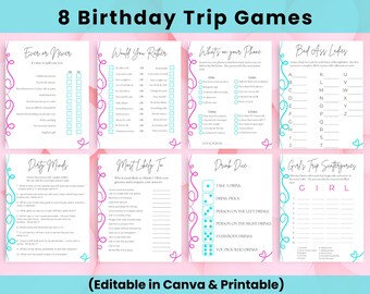 Birthday Games for Her, Printable Birthday Party Games, Who Knows The Birthday Girl Best, Birthday Trivia Games for Women, Adult Party Games