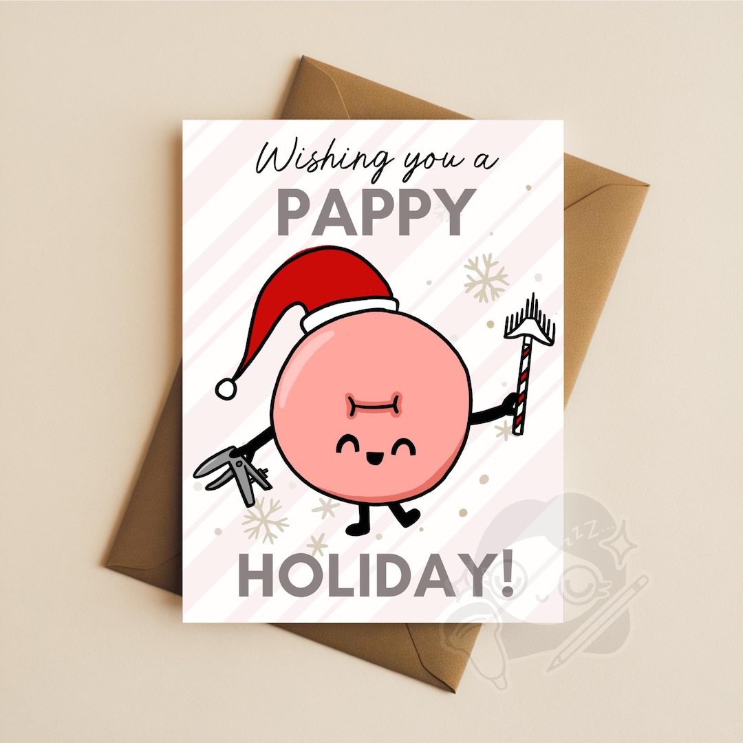 Cute Obgyn Pappy Holiday Greeting Card - Midwife, Doula, Obstetrician ...