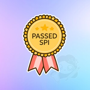 Passed SPI Ultrasound Physics Vinyl Sticker - Sonography Student Gift
