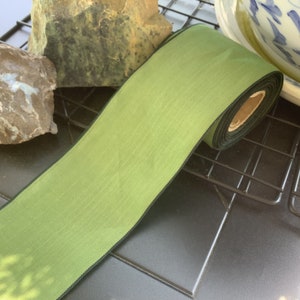 TATAMI HERI Borte in Waldgrün.  9 cm breit. TH-05 Japanborte. Tatamimatte Rand. Versand aus den USA.