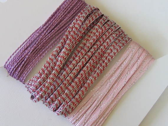 1 x Lilac Silky Nylon 25m x 1mm Kumihimo Macrame Rattail Skein HA03955