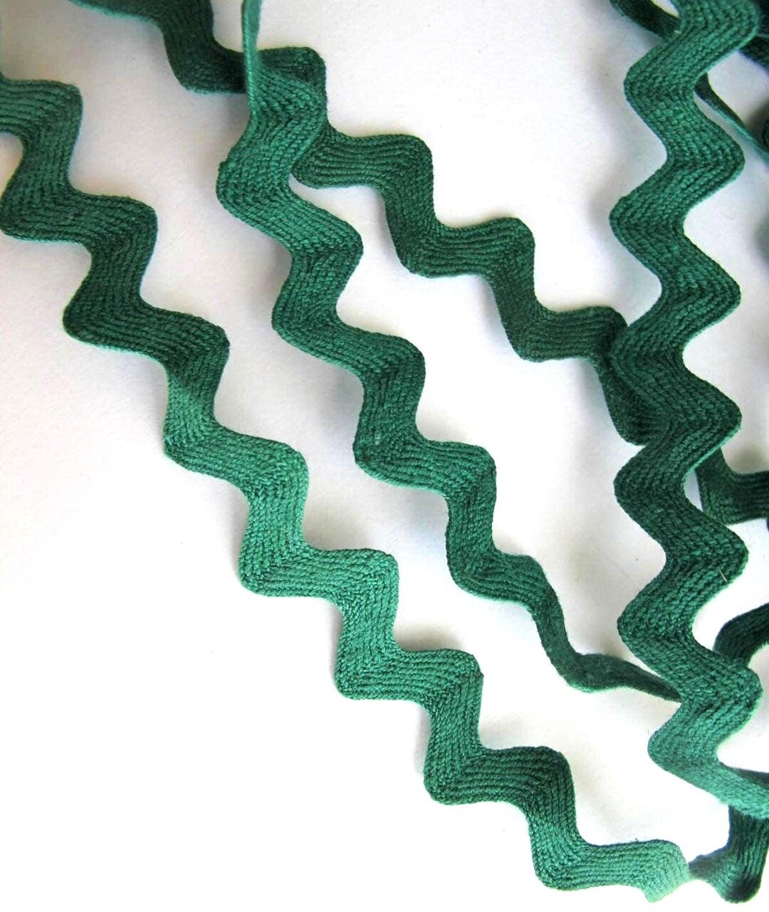 Kelly Green Ric Rac Ric Rac 5 Yards All COTTON RIC RAC Kelly Green. 1/4 Inch to 1/2 Inch ...