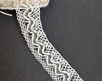 Textured HORSEHAIR trim for millinery, hat bands, crinolines, edge stiffening, fancy flower making  1" wide. Sold by the yard. HH6356-A
