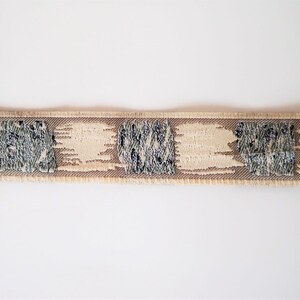 MUDDY CAMO Jacquard trim in sandy grey, black, white, off white. Sold by the yard. 1 1/8 inch wide. 508-B Rocky Muddy trim image 4