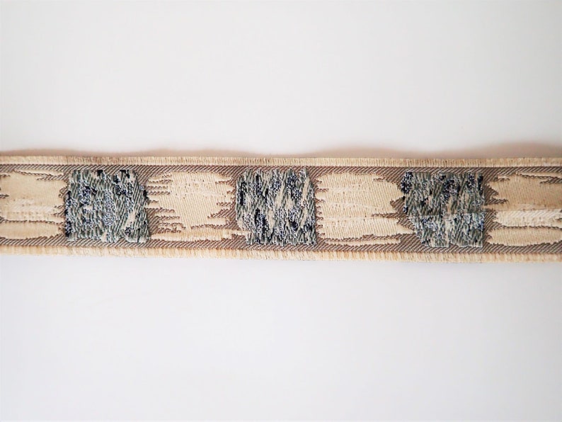 MUDDY CAMO Jacquard trim in sandy grey, black, white, off white. Sold by the yard. 1 1/8 inch wide. 508-B Rocky Muddy trim image 4