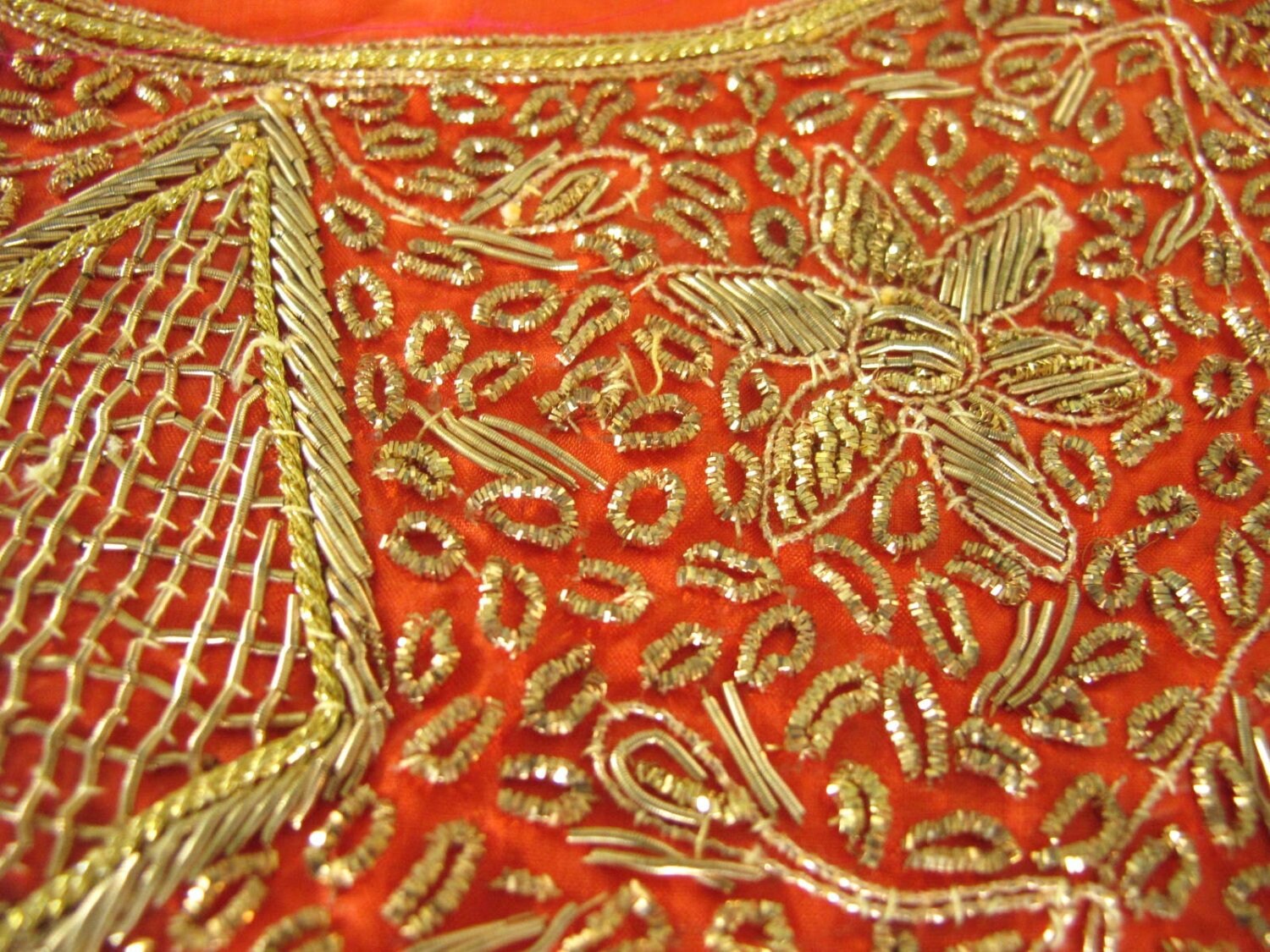 Mughal Silk Embroidery Vintage Applique Bib Yoke Or Bodice  Etsy