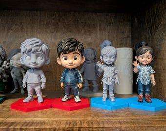 Estatueta personalizada a partir de foto - Figura personalizada impressa em 3D e pintada à mão