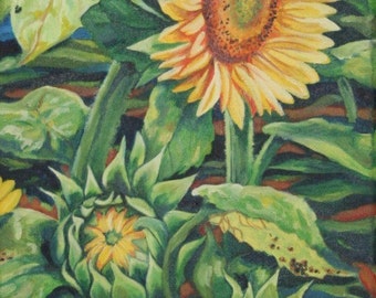 Sunflowers - ORIGINAL oil painting