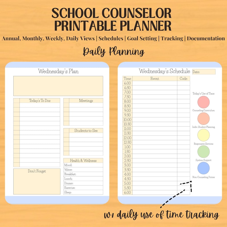 Printable* School Counselor Digital Planner Composition and Pastel ...