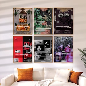 6er Set Sucycleboys Album Poster Kunstdruck | Sucycleboys Wand Kunst Druck | Album Cover Poster | Album Druck | Hauptwanddekor