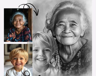 Add Loved One to Photo, Loss of Mother, Father, Family Portrait Photos, Combine Photos, Christmas Gift, Memorial Portrait Gift for Dad, Mom