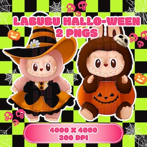 Monster Halloween Labubu Png Bundle, Cute Halloween Labubu Clipart, Labubu Sublimation Design, Horror Labubu Png, Kawaii Labubu Art